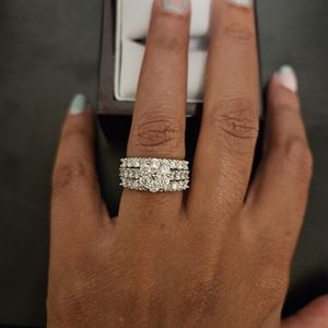 Three 14 Karat Gold Rings with 33 natural diamonds totaling 3 carats